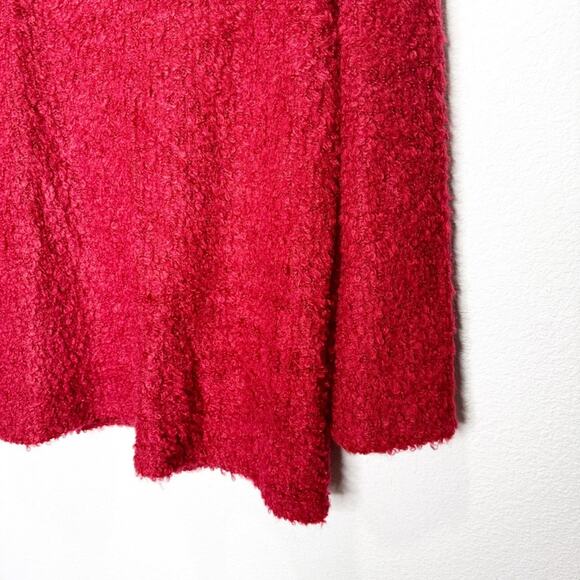NWOT Reformation Lokie Dress Sweater Holiday Boucle Red Large - Picture 3 of 9
